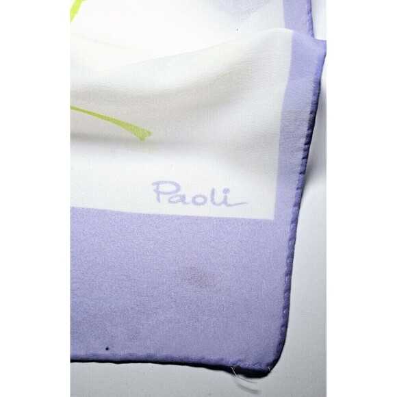 PAOLI Vivid Floral Rectangular Scarf 44in x 13in - Picture 4 of 4